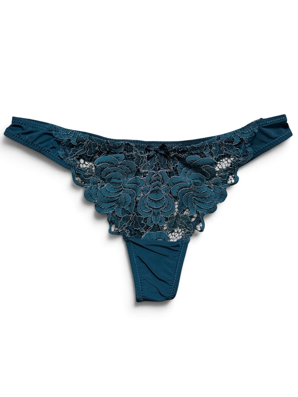 Adore Teal Lace Thong Panty